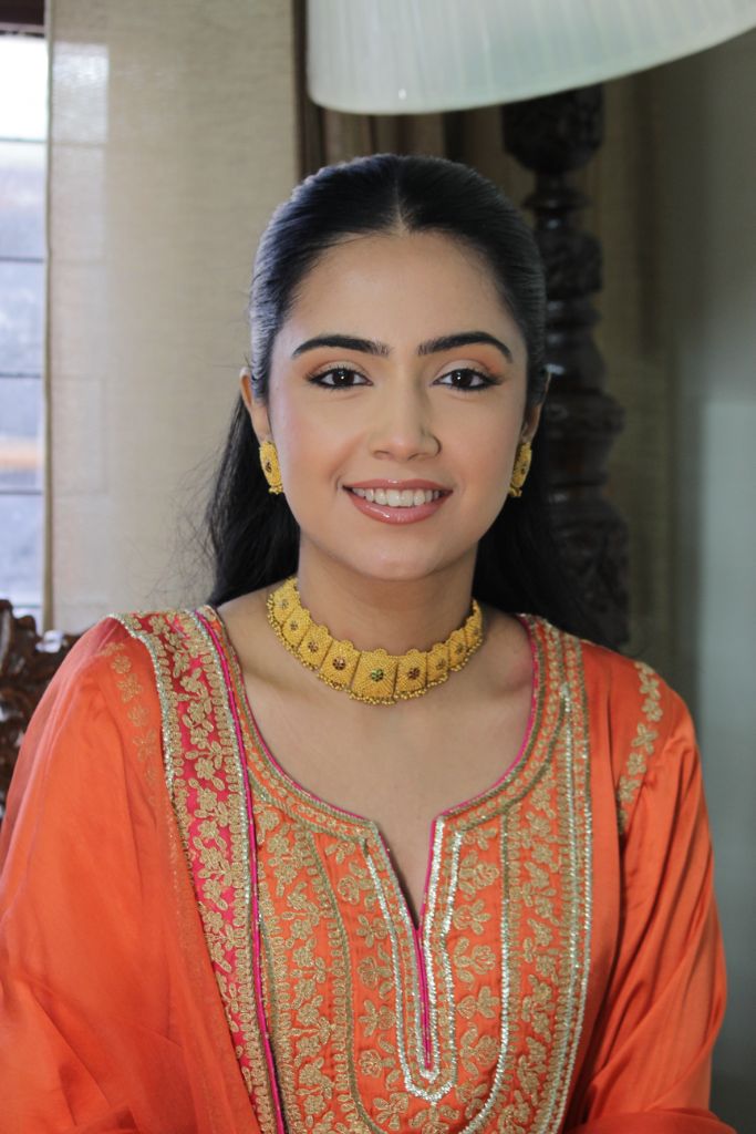Festive Look - Orange Embroidered Outfit