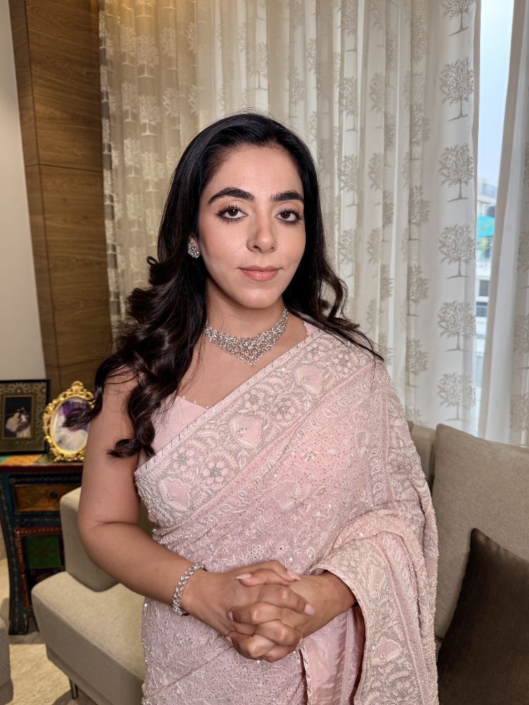 Bridal Look - Rose Pink Saree