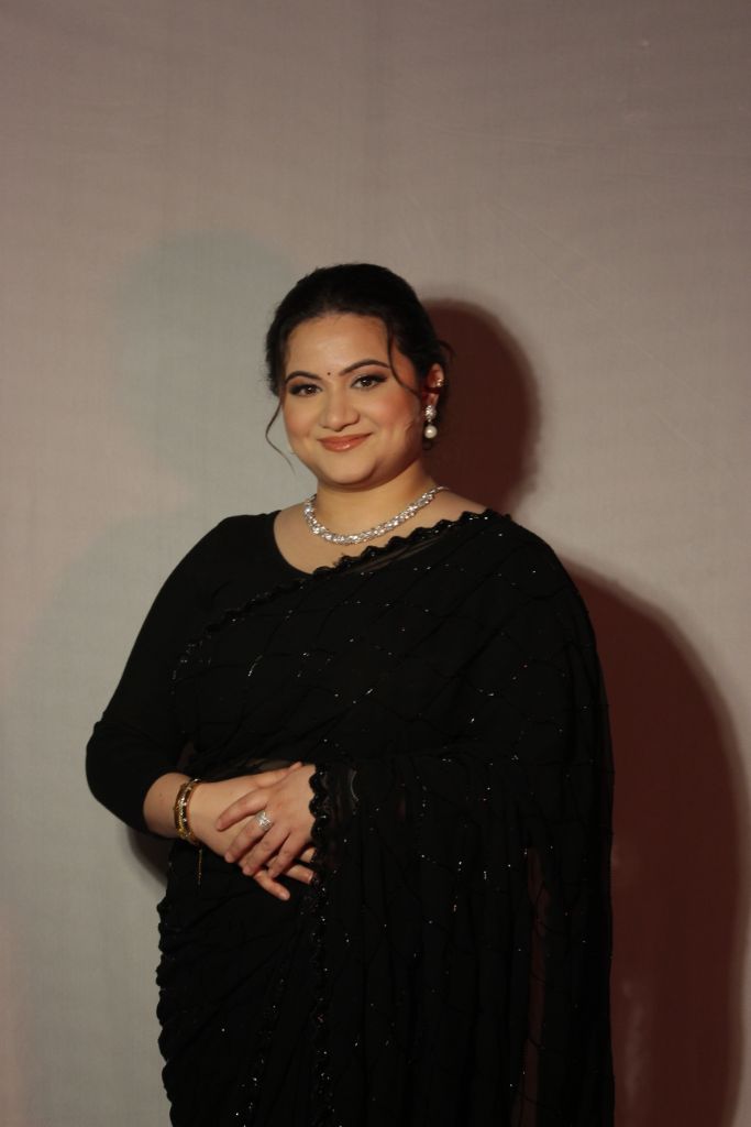 Luxe Glam - Black Saree Diamond Choker