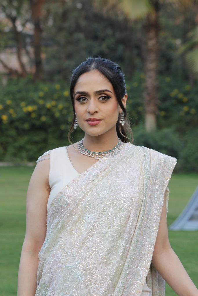 Bridal - White Embellished Saree